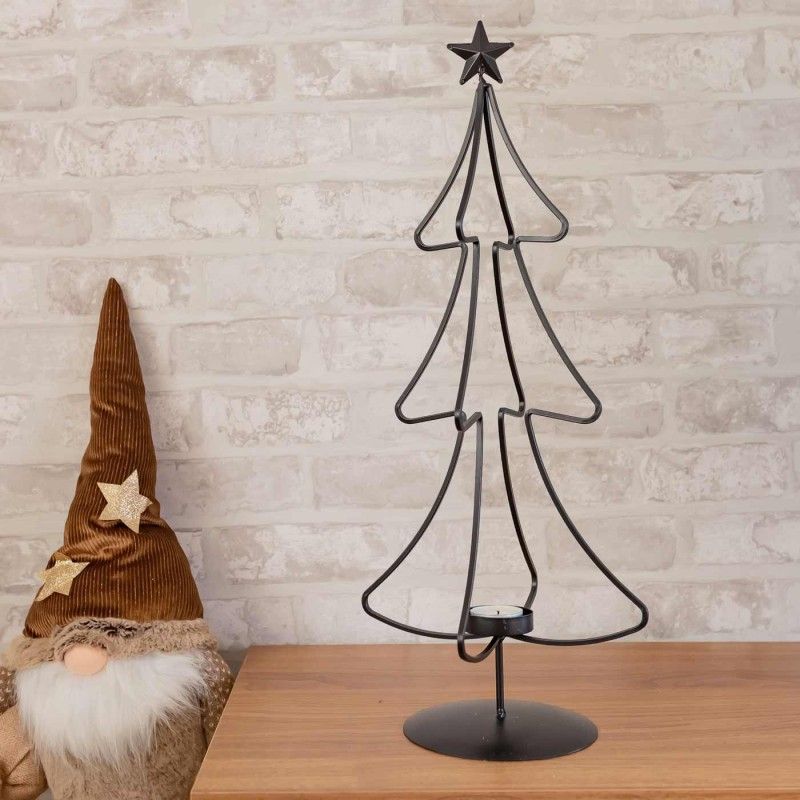 PORTA-VELAS NATAL METAL DIXI 55CM