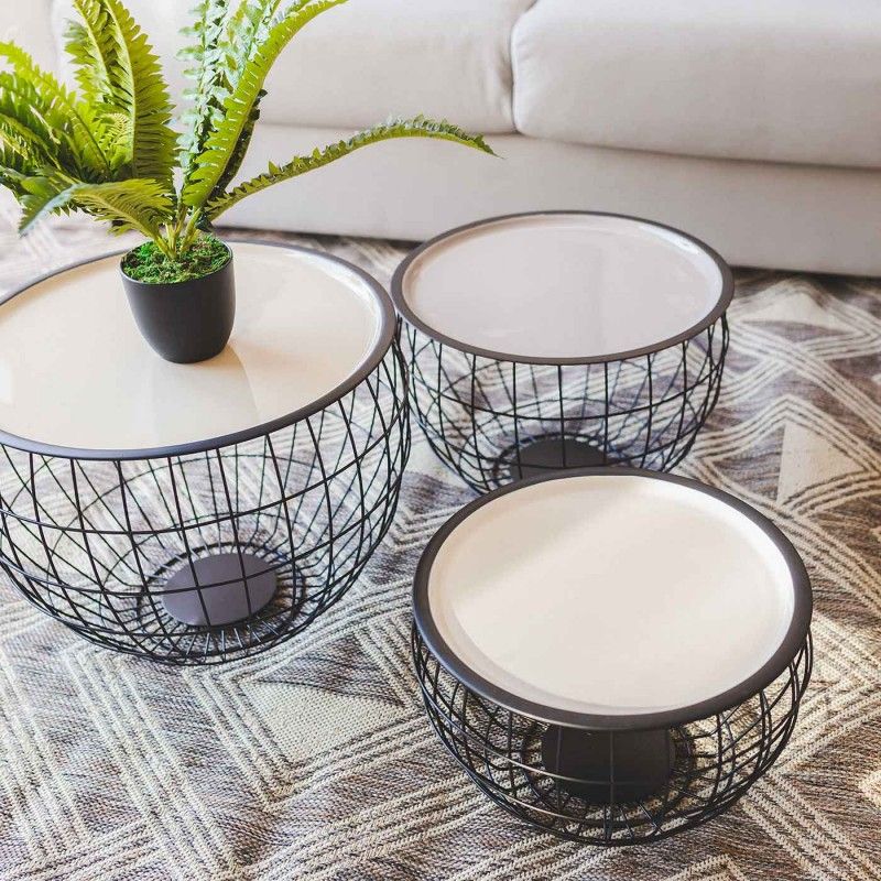 MESA CESTA METAL ERADE