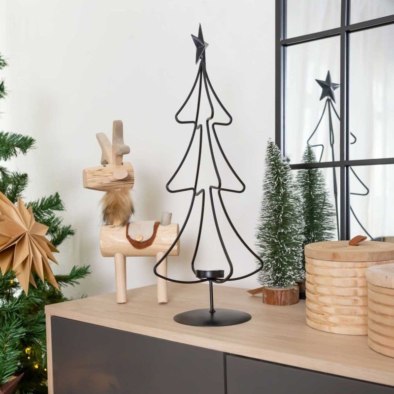 PORTA-VELAS NATAL METAL DIXI 55CM