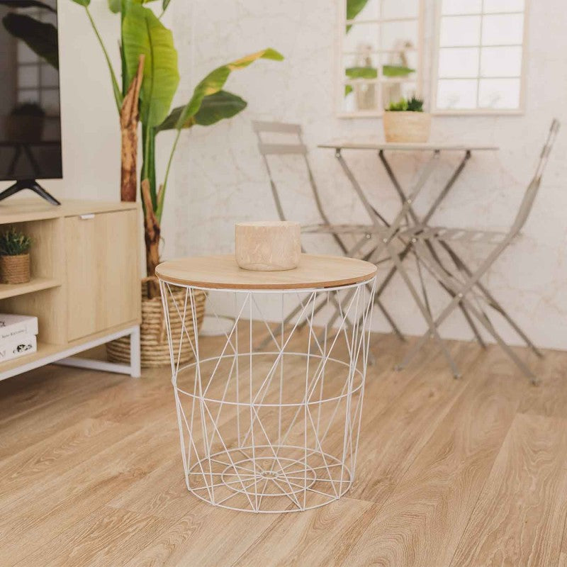 MESA CESTA CINZA DUMBRIA