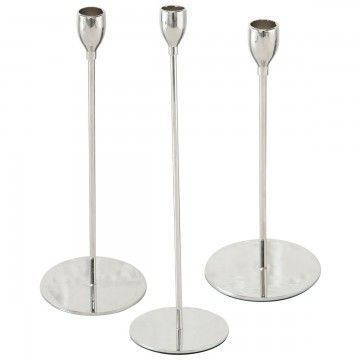 CONJUNTO 3 CANDELABRAS AMMER SILVER