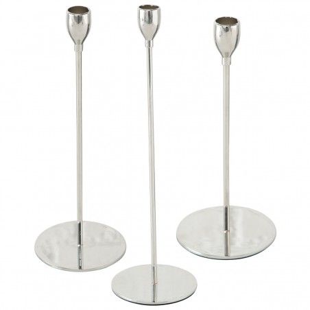 CONJUNTO 3 CANDELABRAS AMMER SILVER