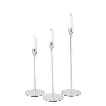 CONJUNTO 3 CANDELABRAS AMMER SILVER