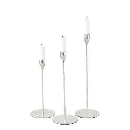 CONJUNTO 3 CANDELABRAS AMMER SILVER