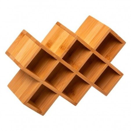 NOBEL BAMBOO BOTTLE RACK 8 FRASCOS