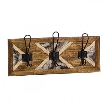 JAMAIKA WOODEN HANGER 3 HOOKS