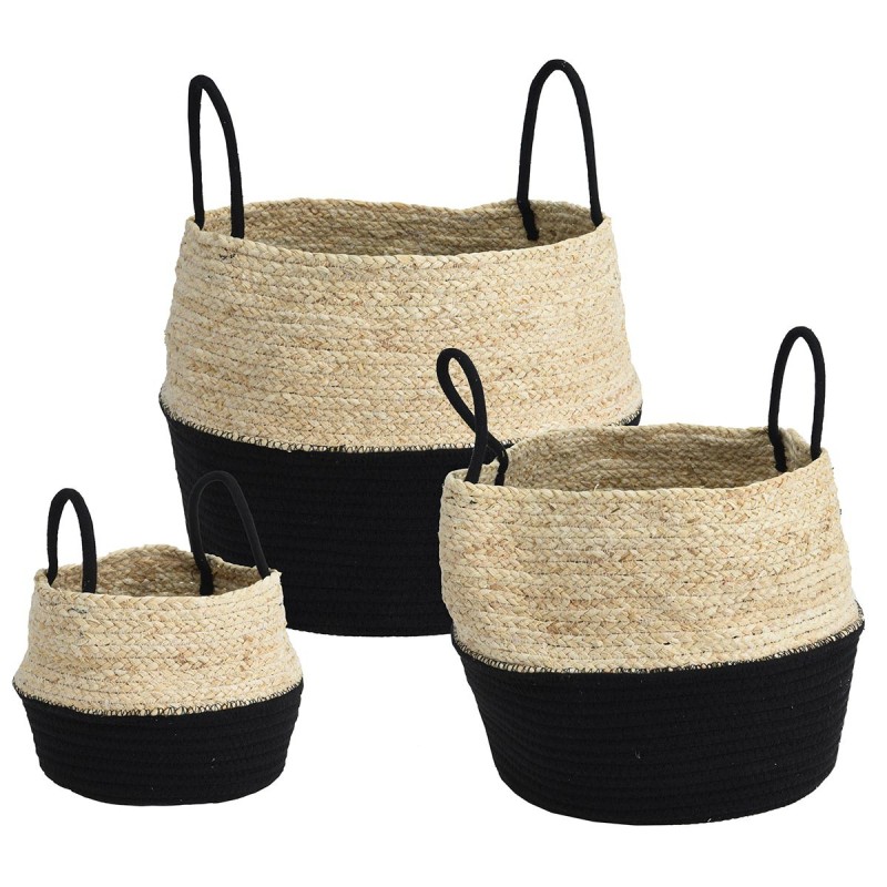 BASKET FELICIA FIBER BLACK 3 MED.