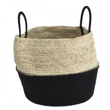 BASKET FELICIA FIBER BLACK 3 MED.