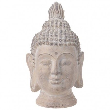 BUDDHA HEAD ZEN RESIN 26CM