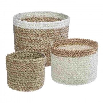 CONJUNTO DE 3 CESTOS ONNA JUTE