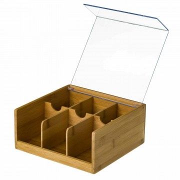 CAJA INFUSIONES BAMBÚ 21,70 X 21 X 10 CM