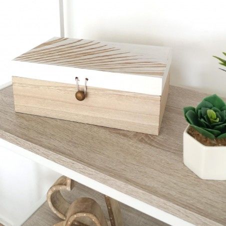 CAJA MADERA 24X16CM.BLANCA