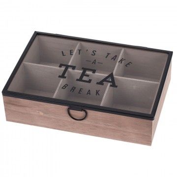 TEA CAJA MDF CON MESA DE VIDRIO