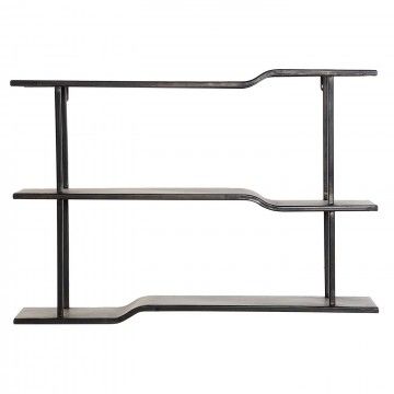 ESTANTERIA METAL 61,5X15X42 ENVEJECIDO NEGRO