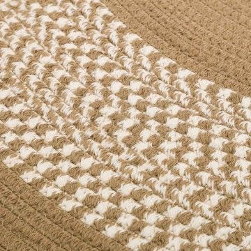 ALFOMBRA CUERDA ALGODÓN-PP BLANCO-BEIGE 120 X 120 CM