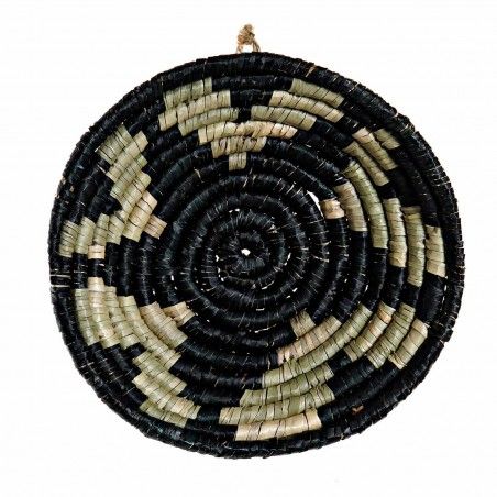 DECORACION PARED SEAGRASS JUTE 25X7X26 25 NEGRO