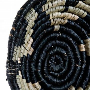 DECORACION PARED SEAGRASS JUTE 25X7X26 25 NEGRO