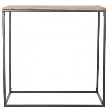 CONSOLA ABETO METAL 80X40X80 NATURAL