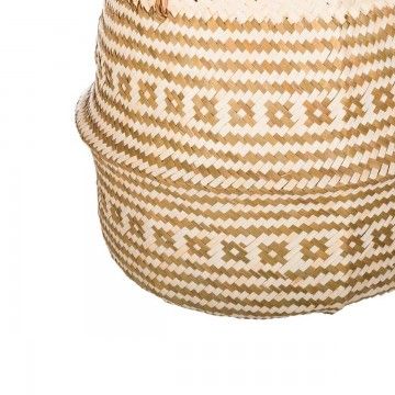 WICKER BASKET BOHO WHITE