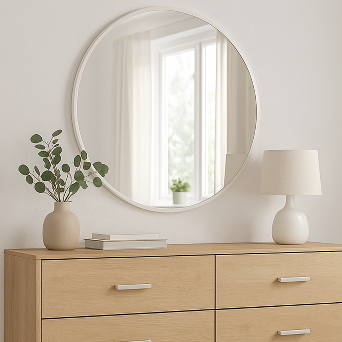 ESPEJO EUROPA METAL BLANCO 100CM