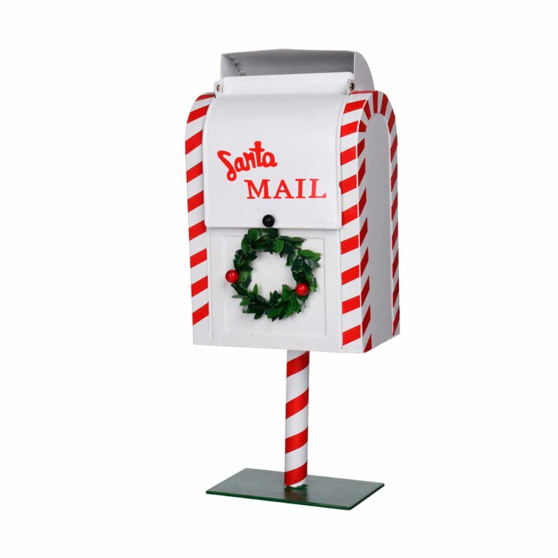 CAIXA DE CORREIO DE NATAL SANTA 37CM