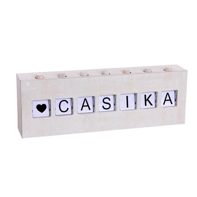 PAINEL LETRAS NEBIL M WHITE WOOD