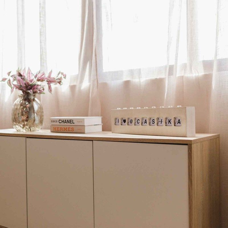 LETRAS DO PAINEL NEBIL L WHITE WOOD